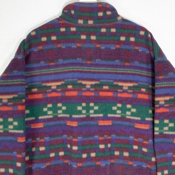 Vintage 90s Columbia Sportswear Aztec Navajo Fleece Sweater Men's Size L Retro - Picture 7 of 14